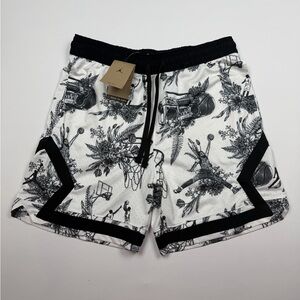 Jordan Graphic Black and White Athletic Shorts